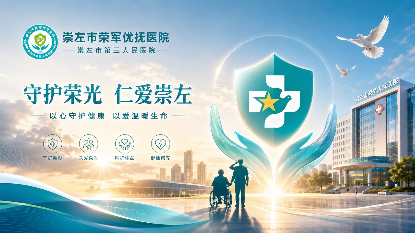 崇左市复退军人医院院徽与品牌主视觉方案